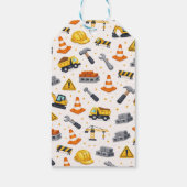 Construction 1ST Birthday | Builder Truck Party Geschenkanhänger (Rückseite)