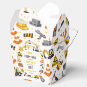 Construction 1ST Birthday | Builder Truck Party Geschenkschachtel (Geöffnet)