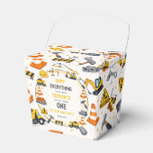Construction 1ST Birthday | Builder Truck Party Geschenkschachtel (Vorderseite)