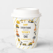 Construction 1ST Birthday | Builder Truck Party Pappbecher (Vorderseite)