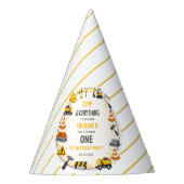 Construction 1ST Birthday | Builder Truck Party Partyhütchen (Vorderseite)