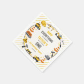 Construction 1ST Birthday | Builder Truck Party Serviette (Ecke)