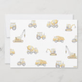 Construction 6th SIX Birthday Party Einladung (Rückseite)