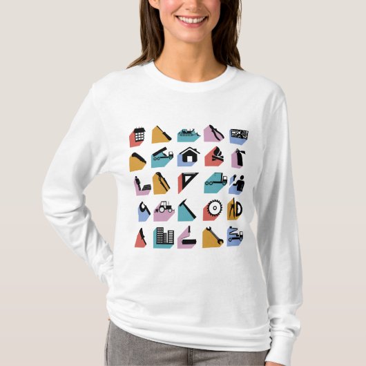 Construction and DIY Home Improvement Icons T-Shirt (Vorderseite)