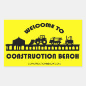 Construction Beach Aufkleber (Vorderseite)