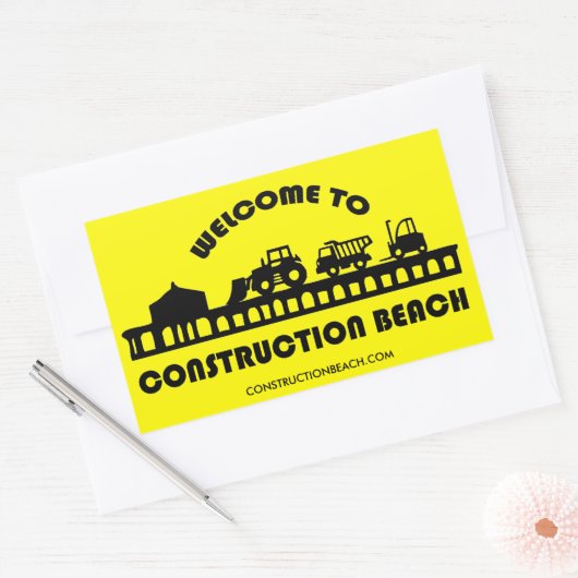 Construction Beach Aufkleber (Umschlag)