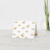 Construction Birthday Dump Trucks Birthday Dankeskarte (Rückseite)