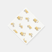 Construction Birthday Dump Trucks Birthday Serviette (Ecke)