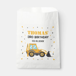  Construction birthday excavator truck Favor Bag  Geschenktütchen