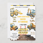 Construction Birthday Invitation Dump Everything B Einladung (Vorderseite)