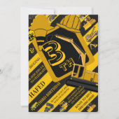 Construction Birthday Invitation, Editable Constru Einladung (Vorderseite)