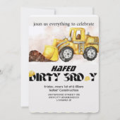 Construction Birthday Invitation Editable Dump Tru Einladung (Vorderseite)