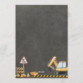 Construction Birthday Invitation Einladung (Rückseite)
