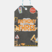 Construction Birthday Invitation Geschenkanhänger (Vorderseite)