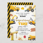 Construction Birthday Invitations Einladung (Vorne/Hinten)