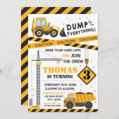 Construction Birthday kid Invitation Einladung (Vorne/Hinten)