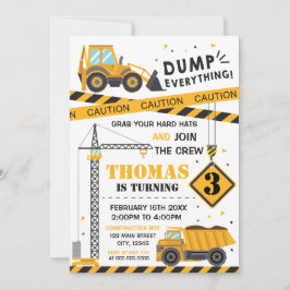 Construction Birthday kid Invitation Einladung