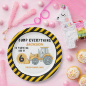 Construction Birthday Paper Plates Turning 6 Pappteller (Party)