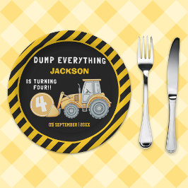 Construction Birthday Party | Excavator & Wrecking Pappteller