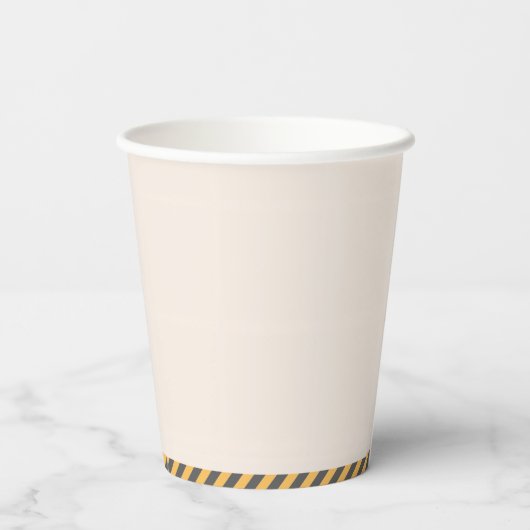 Construction Birthday Party Pappbecher (Rückseite)