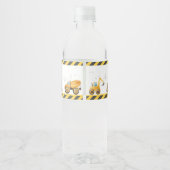 Construction Birthday Water Bottle Label Wasserflaschenetikett (Rückseite)