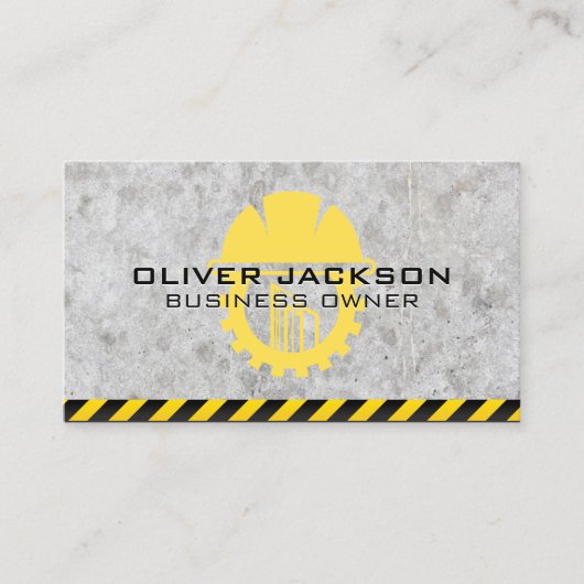 Construction | Blue Collar Worker Visitenkarte (Vorderseite)