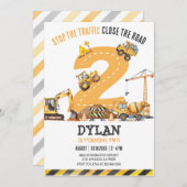 Construction Boy Birthday Invitation Einladung (Vorne/Hinten)