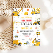 Construction Boy Birthday Invitation Einladung