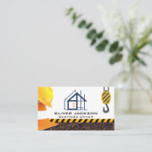 Construction Build | Contractor | Engineer Visitenkarte (Stehend Vorderseite)