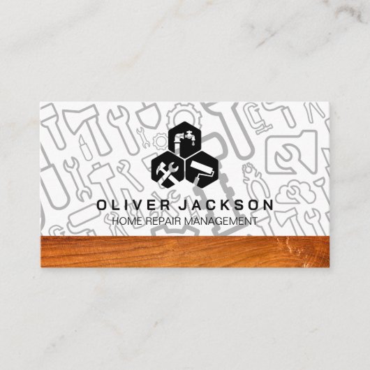 Construction Build | Contractor Tools Visitenkarte (Vorderseite)