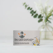 Construction Builder | Hammer Builder Tools Visitenkarte (Stehend Vorderseite)