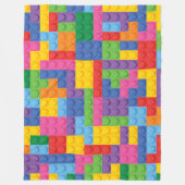 Construction Building Blocks Toy Pattern 2 Fleecedecke (Vorderseite)
