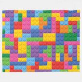 Construction Building Blocks Toy Pattern 2 Fleecedecke (Vorderseite (Horizontal))