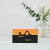 Construction Building Crane Business Card Visitenkarte (Stehend Vorderseite)