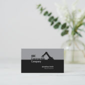 Construction Building Crane Business Card Visitenkarte (Stehend Vorderseite)