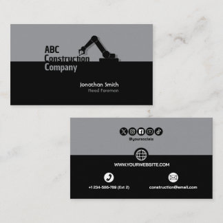 Construction Building Crane Business Card Visitenkarte