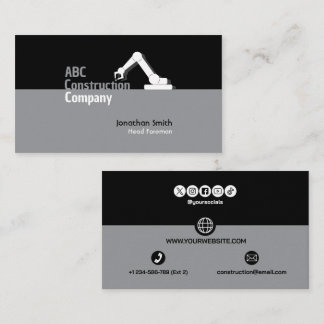 Construction Building Crane Business Card Visitenkarte