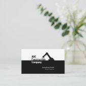 Construction Building Crane Business Card Visitenkarte (Stehend Vorderseite)