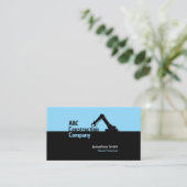 Construction Building Crane Business Card Visitenkarte (Stehend Vorderseite)