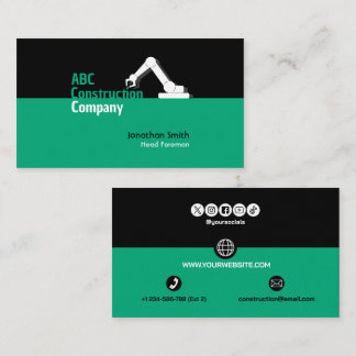 Construction Building Crane Business Card Visitenkarte