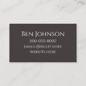 Construction Business Card Visitenkarte (Rückseite)