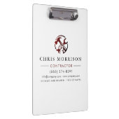 Construction Business Marketing Logo Klemmbrett (Rechts)