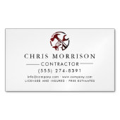 Construction Business Marketing Logo Magnetische Visitenkarte (Vorderseite)