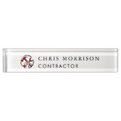 Construction Business Marketing Logo Namensplakette (Vorderseite)