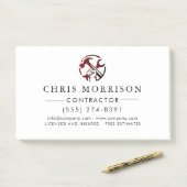 Construction Business Marketing Logo Post-it Klebezettel (Auf Schreibtisch)