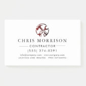 Construction Business Marketing Logo Post-it Klebezettel (Vorderseite)