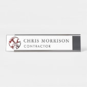 Construction Business Marketing Logo Schreibtischnamensplakette (Vorderseite )