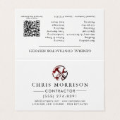 Construction Business Marketing Logo Visitenkarten (Außenseite Aufgefaltet)