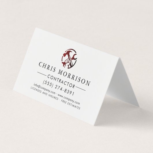 Construction Business Marketing Logo Visitenkarten (Vorderseite)