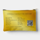 Construction Business Marketing Logo Zubehörtasche (Rückseite)